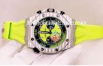 Japan Grade Replica Audemars Piguet Drive Chronograph Green Rubber Watch