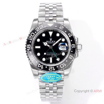 Clean Factory Top Replica Rolex GMT-Master II 904L Jueilee Strap Black Ceramic Bezel