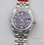 TWS Factory Replica Rolex Datejust Purple Dial 28mm Watch NH05 Movement