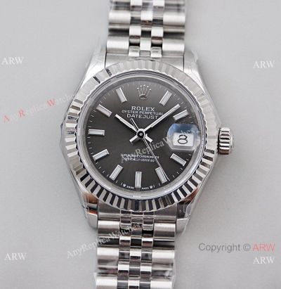 Swiss Grade TWS Factory Replica Rolex Datejust Black 28mm NH05 Watch 