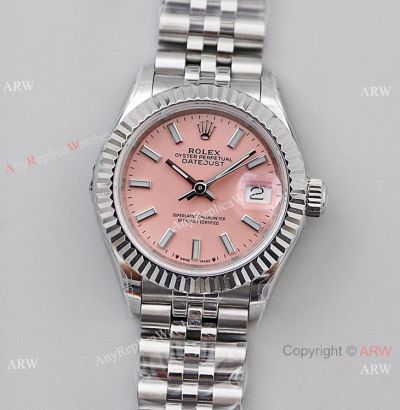 Swiss Grade TWS Factory Replica Rolex Datejust 28mm Watch Pink Watch NH05 